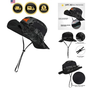 Sun Protection Boonie Hat with UPF 50 Mesh Venting Adjustable Fit for Outdoor... - Picture 1 of 9