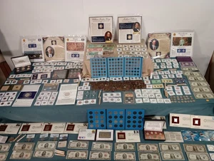Huge Coin & Currency Lot .Gold,Silver, Platinum,Barber, Errors,Wheat,OBW, Proof - Picture 1 of 24