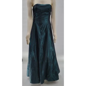 Vestido de graduación Scott McClintock de colección para mujer 12 verde esmeralda brillo formal - Imagen 1 de 21