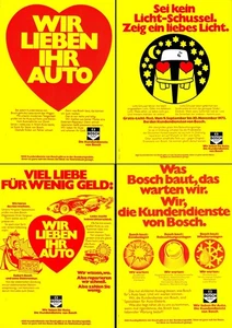 3w50562/ Lot Reklame aus 1973 – BOSCH – Wir lieben Ihr Auto. - Picture 1 of 5