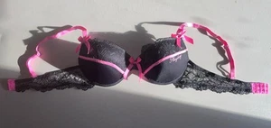 Playboy Intimates Black With Pink Bows - Picture 1 of 15