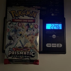 ¡MUY PESADO! 22,46 g Prismatic Evolutions Pokemon TCG Booster Pack (SELLADO)✅ - Imagen 1 de 2