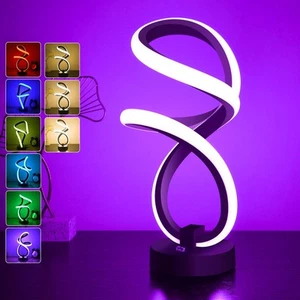 Moderne Tischlampen, Dimmbare Spirallampe RGB Touch LED Nachttischlampe für Schlafzimmer... - Bild 1 von 8