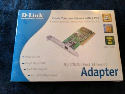 NEW, D-LINK, # DFE-530TX+, FAST ETHERNET, PCI, ADAPTER, PCI 2.2, 10 / 100MB - Image 1 of 4