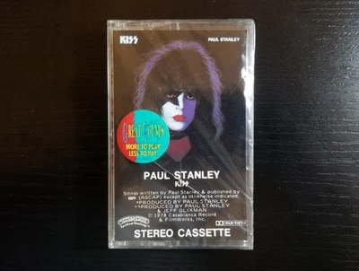SEALED KISS PAUL STANLEY 1978 Solo Album CASSETTE Tape Clear Reissue Case Crack - Image 1 of 4
