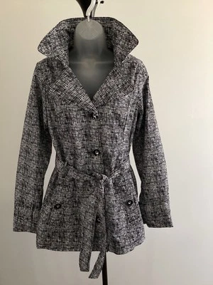 Weather Tamer Black & White Hooded Coat - Women’s Small - Image 1 of 4