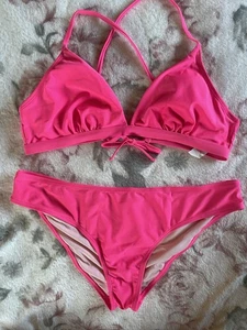 NWT Women’s Size Xl Cupshe Bikini Hot Pink - Picture 1 of 3