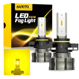 AUXITO CANBUS H16 5202 LED Fog Light Bulbs 3000K Golden Yellow Extremely bright - Picture 1 of 22