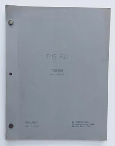 Original TV Script THE FBI Episode "Time Bomb" 1970 - Picture 1 of 1