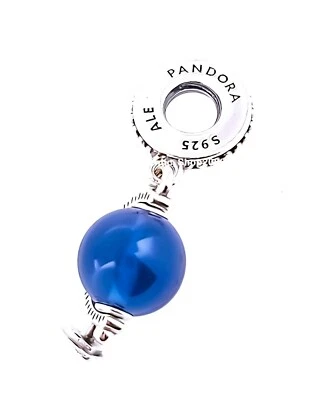 New 100% Authentic PANDORA 925 Wonderful World Blue Globe Dangle Charm 799430C01 - Image 1 of 4