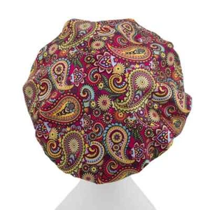 Shower Cap - Microfibre Lined - Small to Medium - Retro Print - Picture 1 of 4