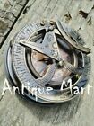 Lot Of 5 Pcs 4" Brass Nautical Antique Finish Maritime Sundial Compass Gift Item