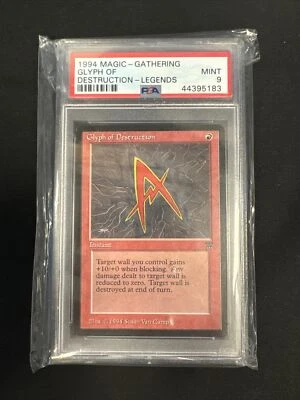 Legends Glyph of Destruction PSA 9 Graded Magic MTG - Image 1 of 2