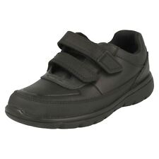 Clarks Black Leather Boy Sschool Shoes Size 10.5