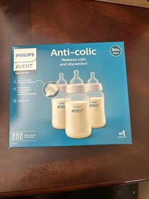 Philips Avent - 3 Pack Anti-Colic Baby Bottles 11 oz. 330ml - 3m+ - New - Image 1 of 3