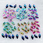 120pcs Crystal Resin Spacer Beads Multicolor Horse Eye Charms DIY Making Crafts
