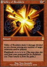 Volley of Boulders SP Odyssey/Duel Deck MTG Magic The Gathering Red English Card