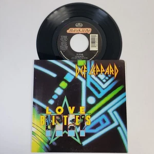 Def Leppard "Love Bites" "Billy's  Got A Gun" 45 Tested Vg+ Picture Sleeve - Picture 1 of 7