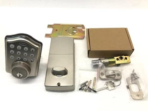 Honeywell Satin Nickel Single Cylinder Electronic Deadbolt Keypad 8712309L - Picture 1 of 2
