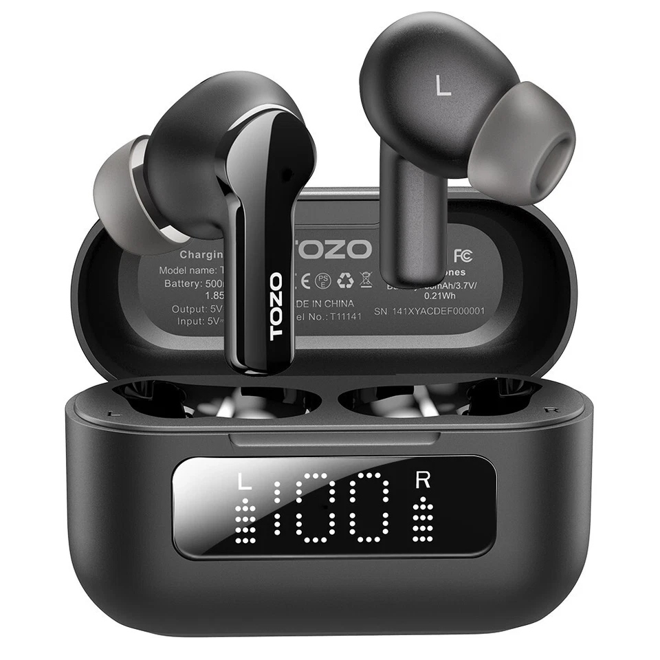 TOZO 6Mic Active Noise Cancelling Bluetooth Kopfhörer Kabellos IPX8 Wasserdichte