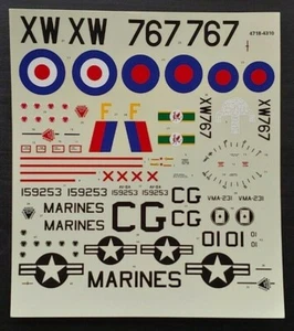Revell | No. 4718 | 1:32 Hawker Harrier Decals  - Picture 1 of 1