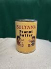Vintage Sultana  Peanut Butter Tin Coin Bank