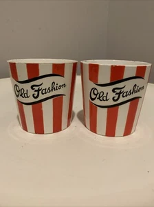 Vtg SHAFFORD Country Club By Yona Red Stripe 2  Old Fashion Tumblers Cups - Picture 1 of 12