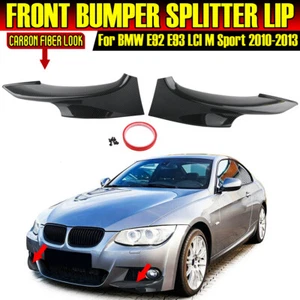 carbon fiber Front Bumper Splitter Spoiler Lip Fits 10-13 BMW E92 E93 325i 328i - Picture 1 of 9
