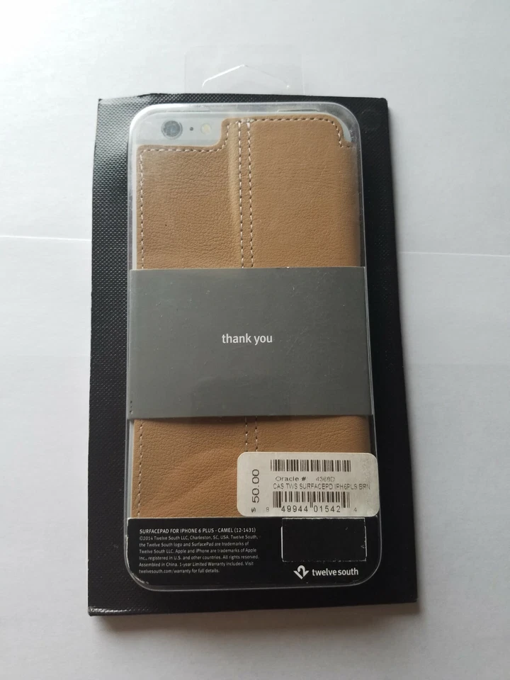 Twelve South SurfacePad 皮革钱包式超薄保护壳 iPhone 6 Plus/6s Plus - 棕色 — 第 1/3 张图片