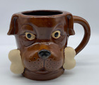 BOSTON WAREHOUSE Chocolate Lab Mug Stoneware Coffee Mug Bone 18oz WOOF