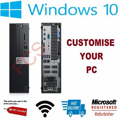 Dell Optiplex 7040 SFF 6th Gen i3 i5 i7 SSD HDD 8GB 16GB 32GB Desktop Computer - Image 1 of 4