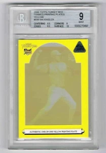 2006 Topps Türkei rot SELTEN gerahmte Druckplatte Ian Kinsler BGS 9 neuwertig RC Rangers - Bild 1 von 2