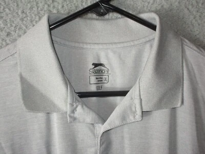 SLAZENGER MEN'S GOLF SHIRT GRAY XL USED POLYESTER - Image 1 of 3