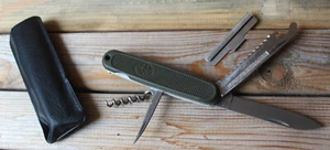 BW Bundeswehr Taschenmesser Messer oliv Armee Outdoor Angeln Neu mit Tasche - Bild 1 von 2