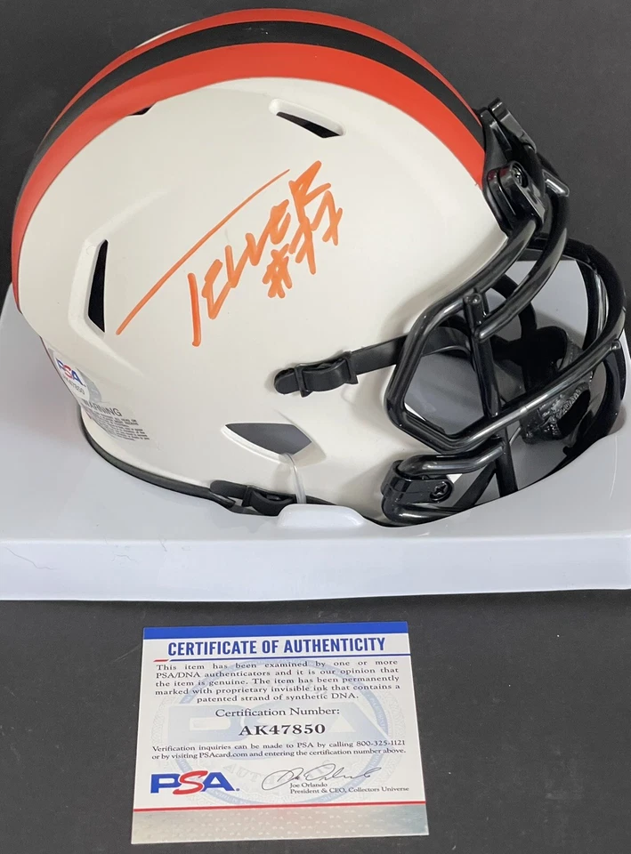 Wyatt Teller Signed Autographed Cleveland Browns Mini Helmet PSA/DNA - Image 1 of 1