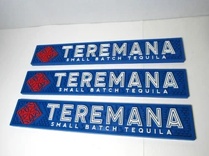 PACK 3 Teremana Lote Pequeño Tequila Barra Riel Derrame Mat 21"x3.5" Azul Blanco Rojo - Imagen 1 de 5