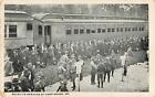 Vintage WW1 postcard Recruits Arriving At Camp Meade Maryland I.F.S. Inc Photo