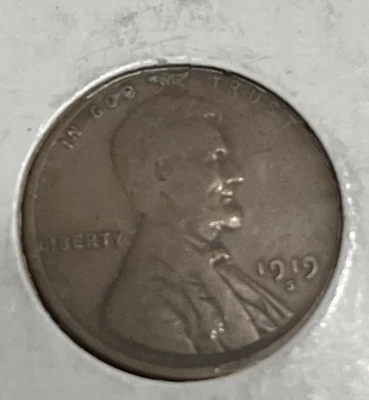 1919-S San Francisco Mint Copper Lincoln Wheat Cent - Image 1 of 4