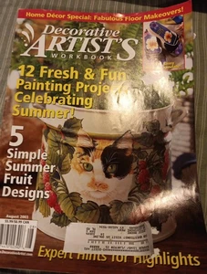 Decorative Artist's Workbook Magazine August 2003 5 Simple Summer Fruit Designs - Imagen 1 de 2