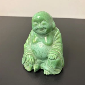 Vintage Keramik Buddha grün Figur Deko - ca. 4,5" hoch - Bild 1 von 7