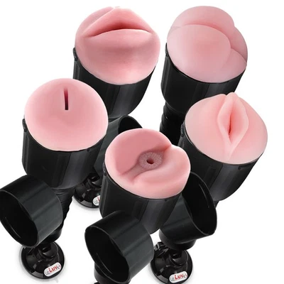 LeLuv Masturbador Masculino Portátil Textura de Carne Realista con Montaje de Ventosa Foto 1 de 4