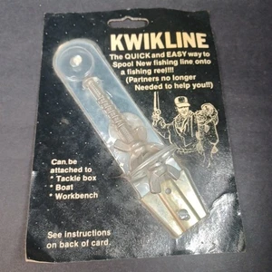 Nuovo vecchio stock vintage strumento Kwikline - bobina nuova lenza da pesca su un mulinello da pesca - Foto 1 di 4