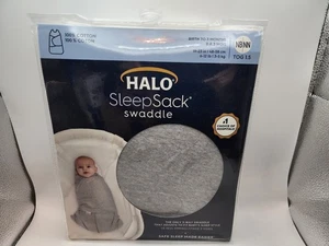 Brand New Halo SleepSack 3 Way Swaddle Heather Gray Cotton 0-3 Months - Picture 1 of 2