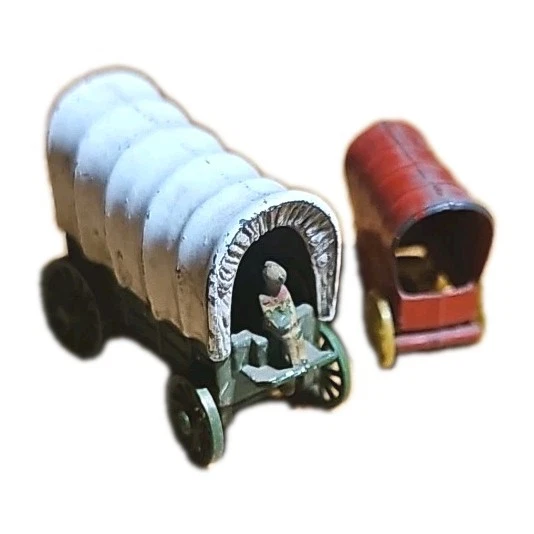 Vintage Lesney Matchbox Covered Wagon Original Paint No Horses & Red Wagon Japan - Image 1 of 4