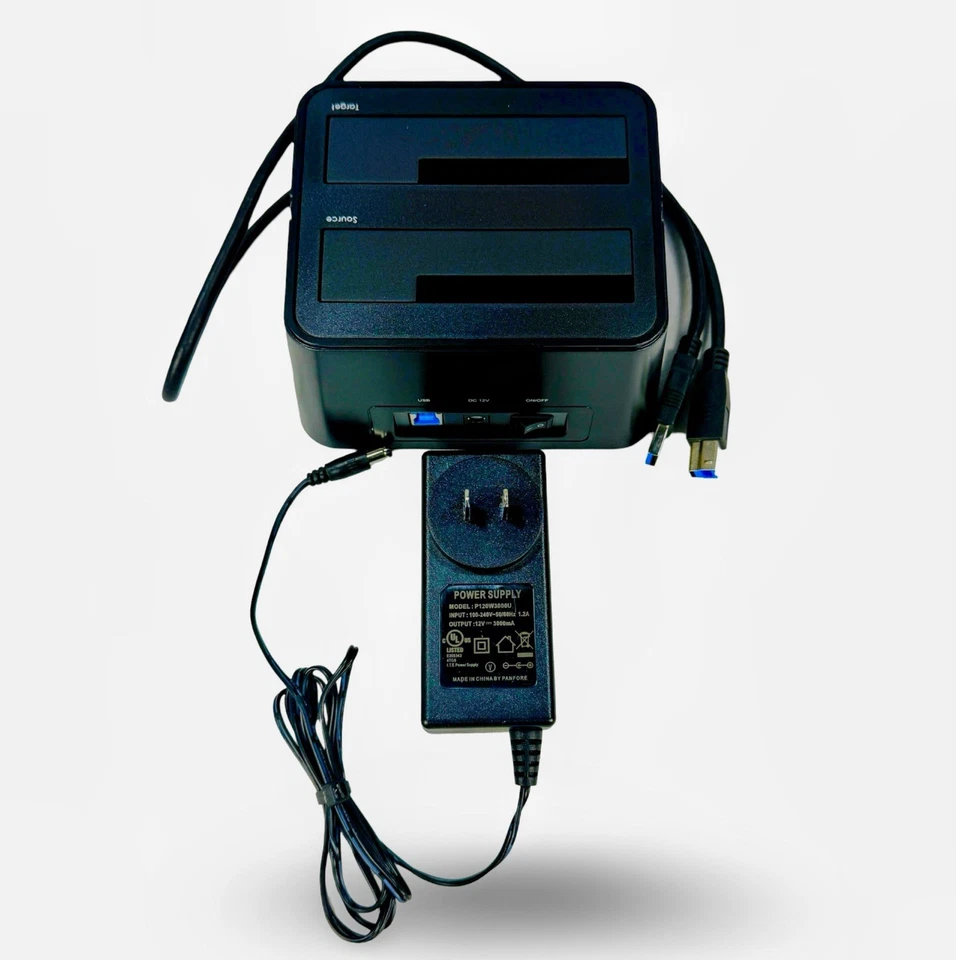 Wavlink Dual Bay Hard Drive Docking Offline Clone for SATA HDD M.2 SSD - Image 1 of 4