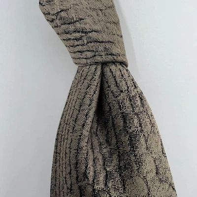 Corbata de hombre Versace Collection 100 % seda diseño original dorada vintage nueva con etiquetas Foto 1 de 4