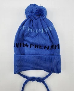 MarSel Boys’ Wool Blend Blue Knitted Chinstraps Hat Sz 48-50 2 Years NWT - Picture 1 of 6