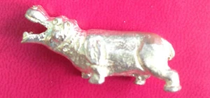 MARVELOUS MINIATURE STERLING HIPPOTAMUS FIGURINE NEW - Picture 1 of 10