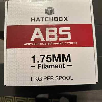 HATCHBOX 1.75mm ABS True White 3D Printer Filament, 1 KG Spool - Image 1 of 2