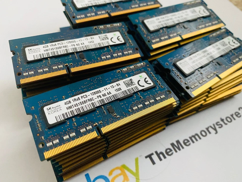 Job Lot 50 x 4GB Hynix DDR3 PC3-12800 Memory Laptop RAM SODIMM 1.5V  Tested - Image 1 of 3